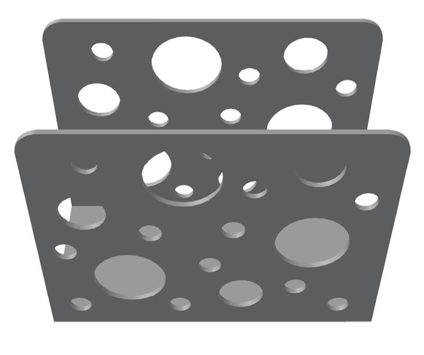 A211.111_3 Servilletero cuadrado lunares